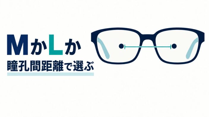 MかLか。瞳孔間距離を測ってXREAL One Proのサイズを選ぶ概念図
